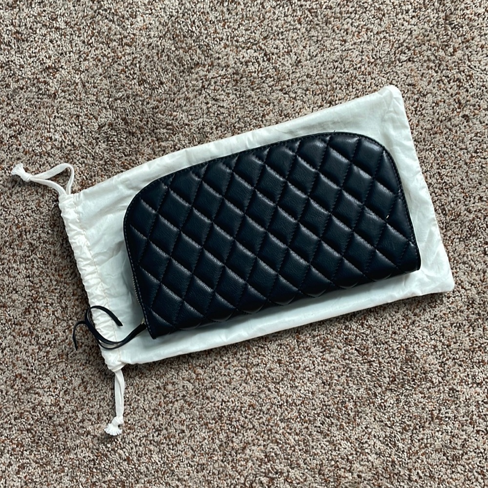 Hobo brand Cole Clutch black leather clutch
